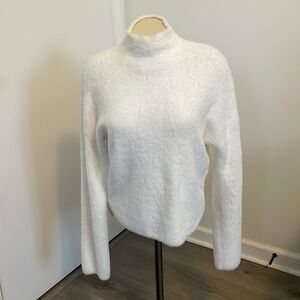 Abercrombie and Fitch soft a&f collection mock neck fuzzy sweater cabincore